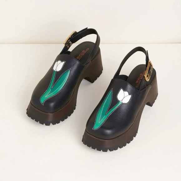 Lorien Stern Darren Clog in Black Tulip Size 7 - Picture 2 of 3